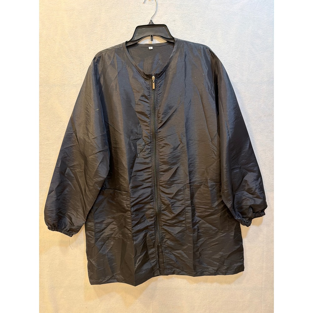 Black Salon Cape Hair Stylist‎ Apron Smock Barber Gown Haircut Cover Up XL